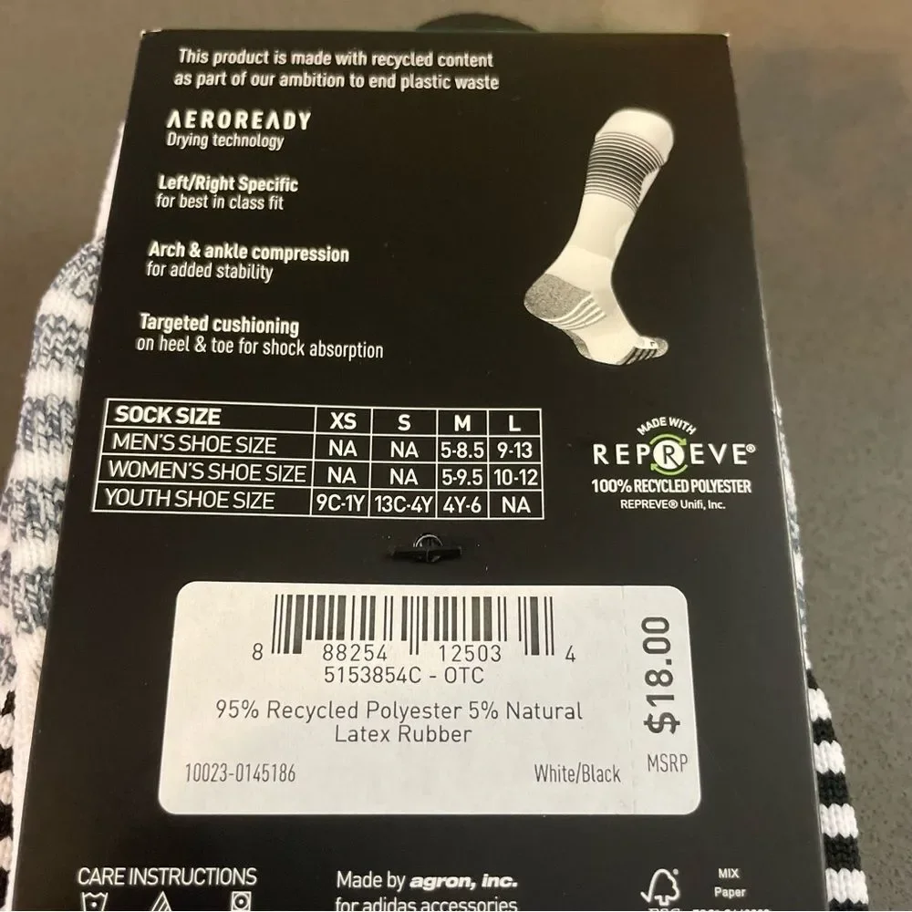 adidas Team Speed 3 Soccer Socks (1 Pair) Medium new
